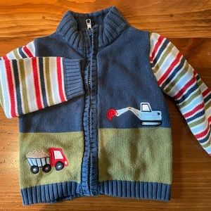 Gymboree Truck Zip Up Sweater